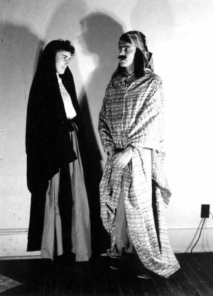 In costume for the Bohemian Art Club Party, December 16, 1938
